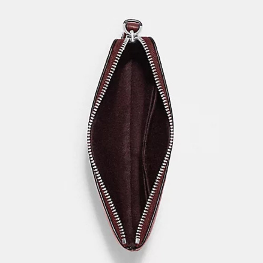 Coach Corner Zip Wristlet with Coach Stripe - Picture 2 of 3